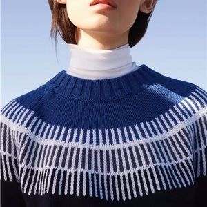 Everlane blue merino ski sweater size small